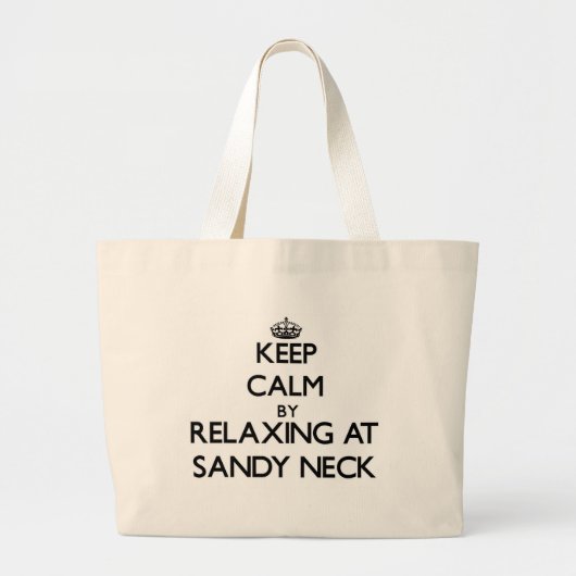 Behalten Sie Ruhe, indem Sie an Sandy-Hals Jumbo Stoffbeutel (Vorne)