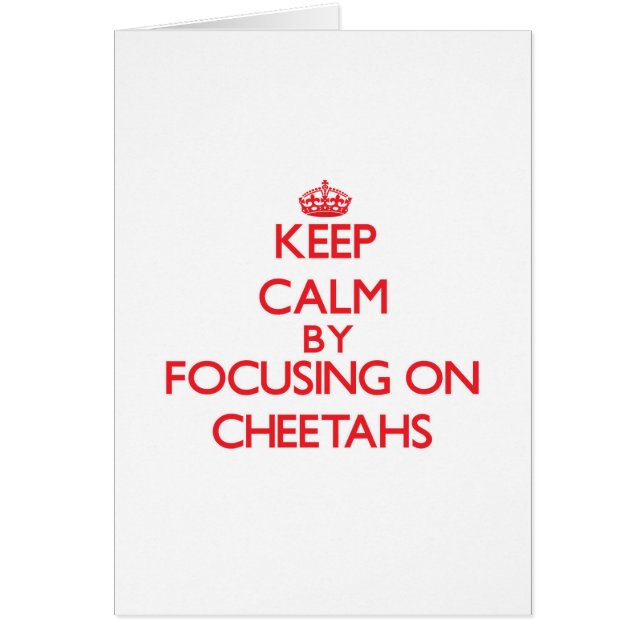 Behalten Sie Ruhe, indem Sie auf Cheetahs sich (Vorne)