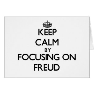 Behalten Sie Ruhe, indem Sie auf Freud sich