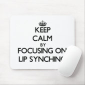 Behalten Sie Ruhe, indem Sie auf Lippe Synching Mousepad (Mit Mouse)