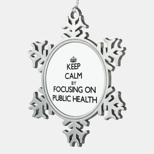 Behalten Sie Ruhe, indem Sie auf öffentliches Schneeflocken Zinn-Ornament (Rechts)