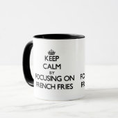 Behalten Sie Ruhe, indem Sie auf Pommes-Frites Tasse (Vorderseite Links)