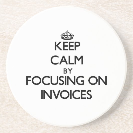 Behalten Sie Ruhe, indem Sie auf Rechnungen sich Getränkeuntersetzer (Vorne)