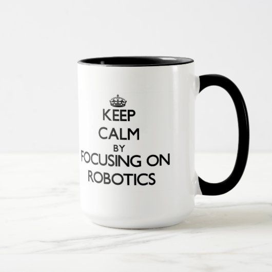Behalten Sie Ruhe, indem Sie auf Robotik sich Tasse (Rechts)