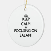 Behalten Sie Ruhe, indem Sie auf Salami sich Keramikornament (Links)
