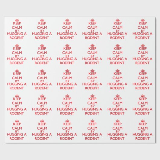 Behalten Sie Ruhe, indem Sie ein Nagetier umarmen Geschenkpapier (Flach)