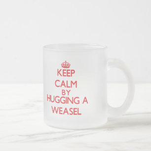 Behalten Sie Ruhe, indem Sie einen Weasel umarmen Mattglastasse