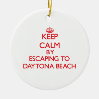 Behalten Sie Ruhe, indem Sie zu Daytona Beach Keramikornament