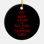 Behalten Sie Ruhe mit dem hochroten König Keramik Ornament (Vorne)