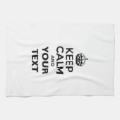 Behalten Sie Ruhe mit Ihrem Text Geschirrtuch (Horizontal)