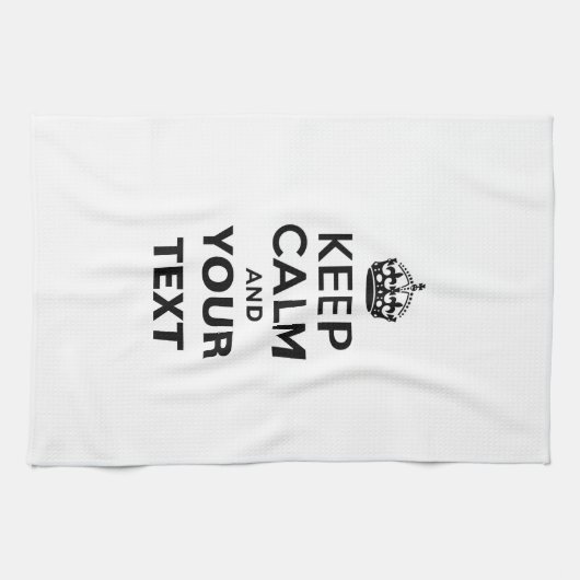 Behalten Sie Ruhe mit Ihrem Text Geschirrtuch (Horizontal)