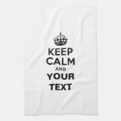 Behalten Sie Ruhe mit Ihrem Text Geschirrtuch (Vertikal)