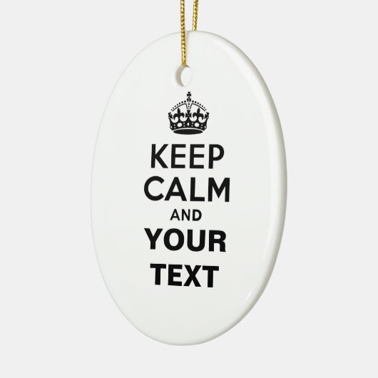 Behalten Sie Ruhe mit Ihrem Text Keramik Ornament (Links)