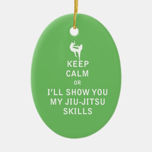 Behalten Sie Ruhe, oder ich zeige Ihnen meine Keramikornament (Vorne)