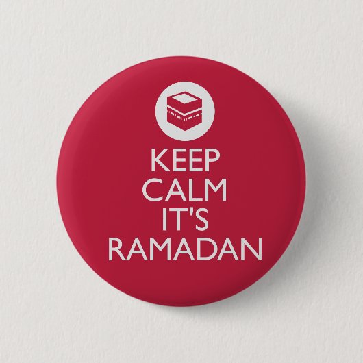 behalten Sie Ruhe sein Ramadan Button (Vorderseite)