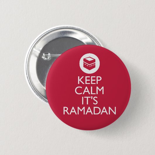 behalten Sie Ruhe sein Ramadan Button (Vorne & Hinten)