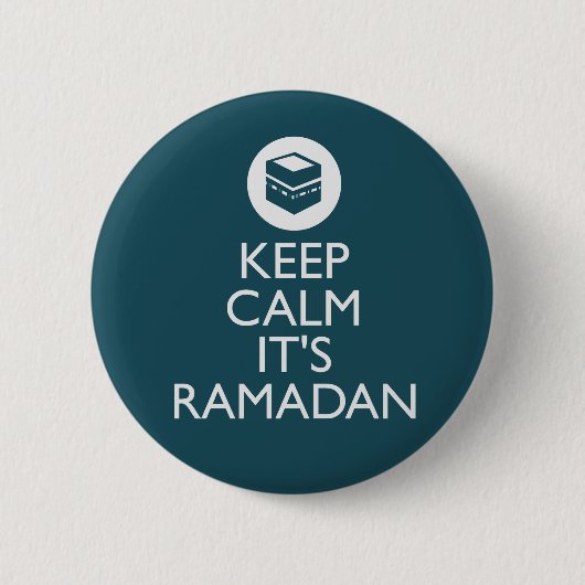 behalten Sie Ruhe sein Ramadan Button (Vorderseite)