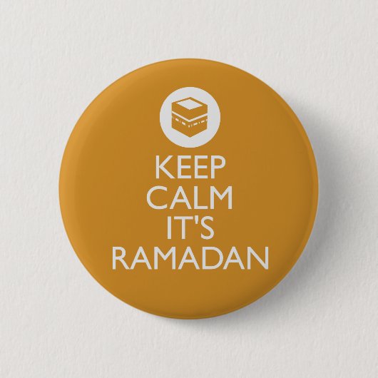 behalten Sie Ruhe sein Ramadan Button (Vorderseite)