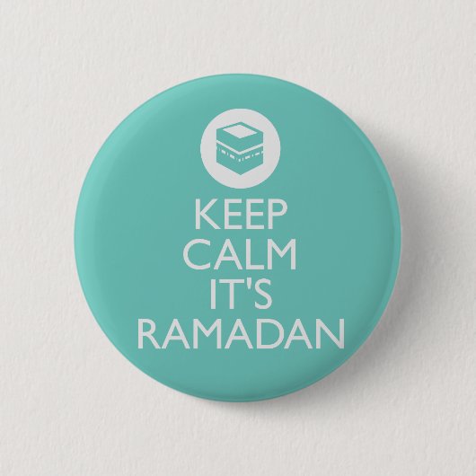 behalten Sie Ruhe sein RamadanTürkis Button (Vorderseite)