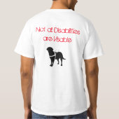 Behalten Sie Ruhe seine ein Service-Hund T-Shirt (Rückseite)