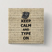 Behalten Sie Ruhe u. Art an Button (Vorderseite)