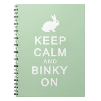 Behalten Sie Ruhe u. Binky auf Notizbuch Notizblock