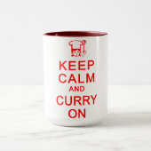 Behalten Sie Ruhe u. Curry auf Tasse - Art u. (Zentrum)