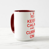 Behalten Sie Ruhe u. Curry auf Tasse - Art u. (Vorderseite Links)