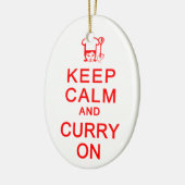 Behalten Sie Ruhe u. Curry auf Verzierung - Keramikornament (Links)