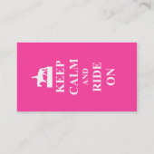 Behalten Sie Ruhe u. fahren Sie auf (Rosa) Visitenkarte (Rückseite)