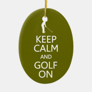 Behalten Sie Ruhe u. Golf auf kundenspezifischer Keramikornament