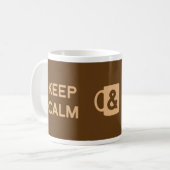 Behalten Sie Ruhe u. Kaffee an Kaffeetasse (Vorderseite Links)