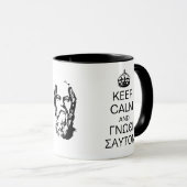"Behalten Sie Ruhe" u. kennen Sie thyself (gnothi Tasse (VorderseiteRechts)
