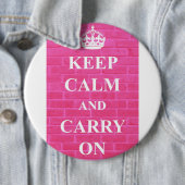 Behalten Sie Ruhe u. machen Sie Rosa weiter Button (Beispiel)