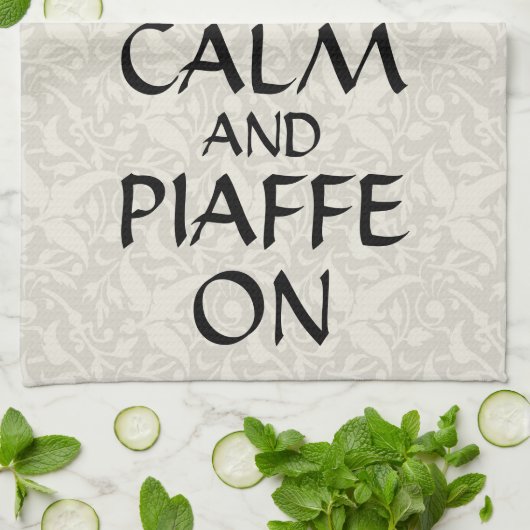 Behalten Sie Ruhe u. Piaffe auf Dressage Geschirrtuch (Gefaltet)