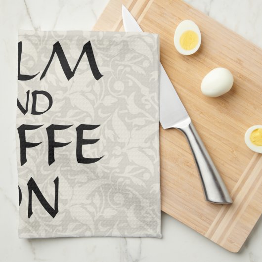 Behalten Sie Ruhe u. Piaffe auf Dressage Geschirrtuch (Viertel Falte)