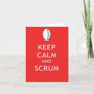 Behalten Sie Ruhe u. Scrum Karte