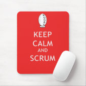 Behalten Sie Ruhe u. Scrum Mousepad (Mit Mouse)