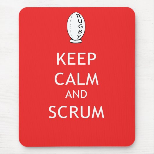 Behalten Sie Ruhe u. Scrum Mousepad (Vorne)