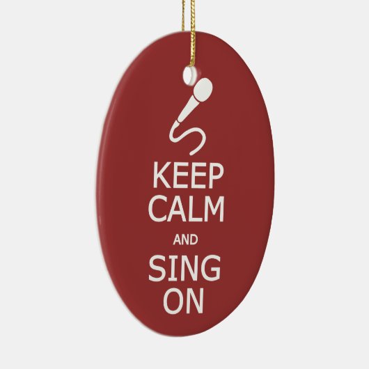 Behalten Sie Ruhe u. singen Sie auf Keramikornament (Rechts)