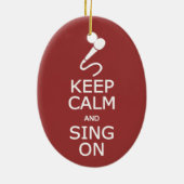 Behalten Sie Ruhe u. singen Sie auf Keramikornament (Hinten)
