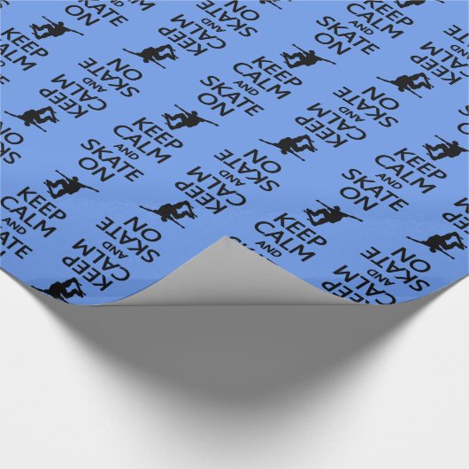 Behalten Sie Ruhe u. Skate auf kundenspezifischem Geschenkpapier (Ecke)