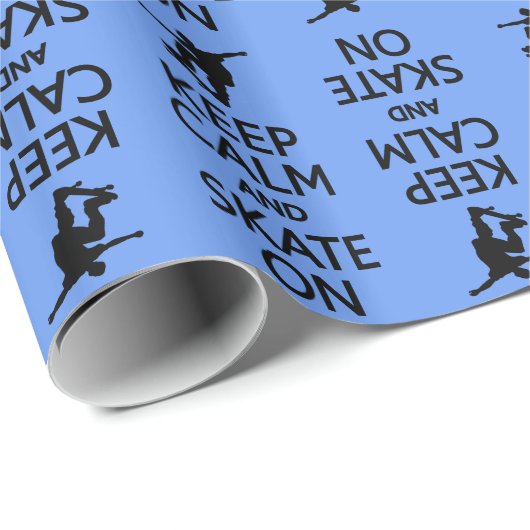 Behalten Sie Ruhe u. Skate auf kundenspezifischem Geschenkpapier (Rolleneckpunkt)
