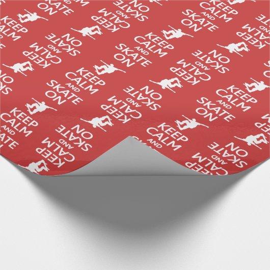 Behalten Sie Ruhe u. Skate auf kundenspezifischem Geschenkpapier (Ecke)