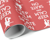 Behalten Sie Ruhe u. Skate auf kundenspezifischem Geschenkpapier (Rolleneckpunkt)