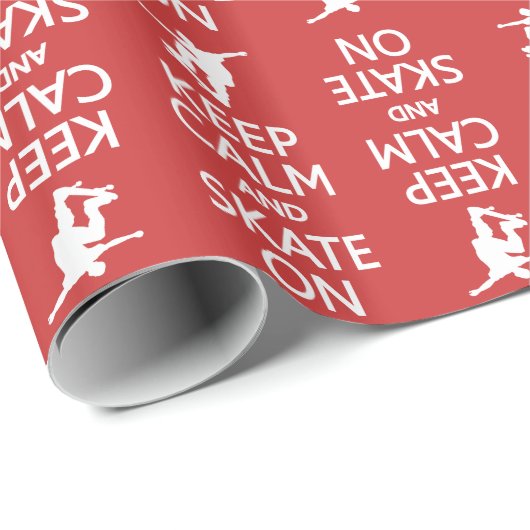 Behalten Sie Ruhe u. Skate auf kundenspezifischem Geschenkpapier (Rolleneckpunkt)