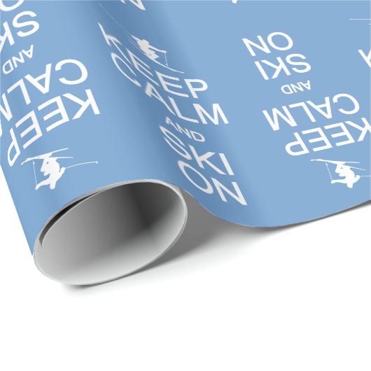 Behalten Sie Ruhe u. Ski auf kundenspezifischem Geschenkpapier (Rolleneckpunkt)