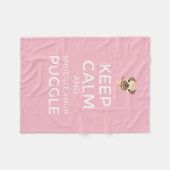 Behalten Sie Ruhe u. Snuggle Ihr Puggle - Fleecedecke (Vorderseite (Horizontal))