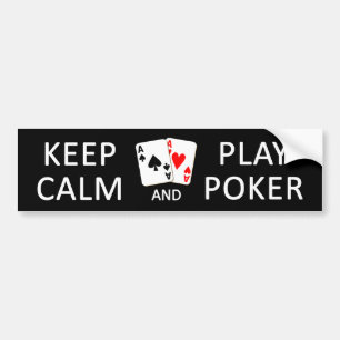 BEHALTEN Sie RUHE-u. SPIEL-POKER-Autoaufkleber Autoaufkleber