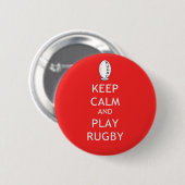 Behalten Sie Ruhe-u. Spiel-Rugby Button (Vorne & Hinten)